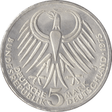 1975 FRIEDRICH ERBERT GERMANY SILVER 5 MARKS - SILVER WORLD COINS - Cambridgeshire Coins