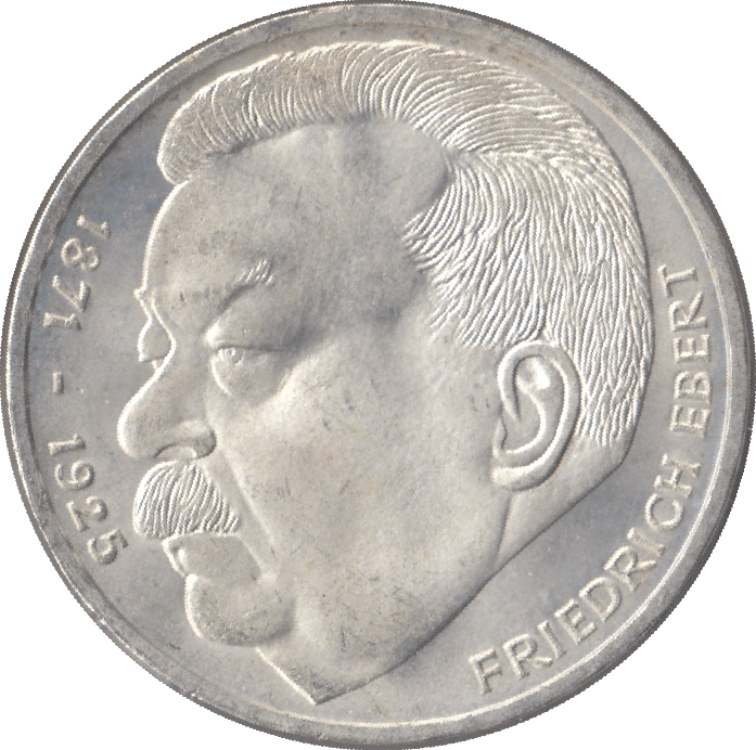 1975 FRIEDRICH ERBERT GERMANY SILVER 5 MARKS - SILVER WORLD COINS - Cambridgeshire Coins