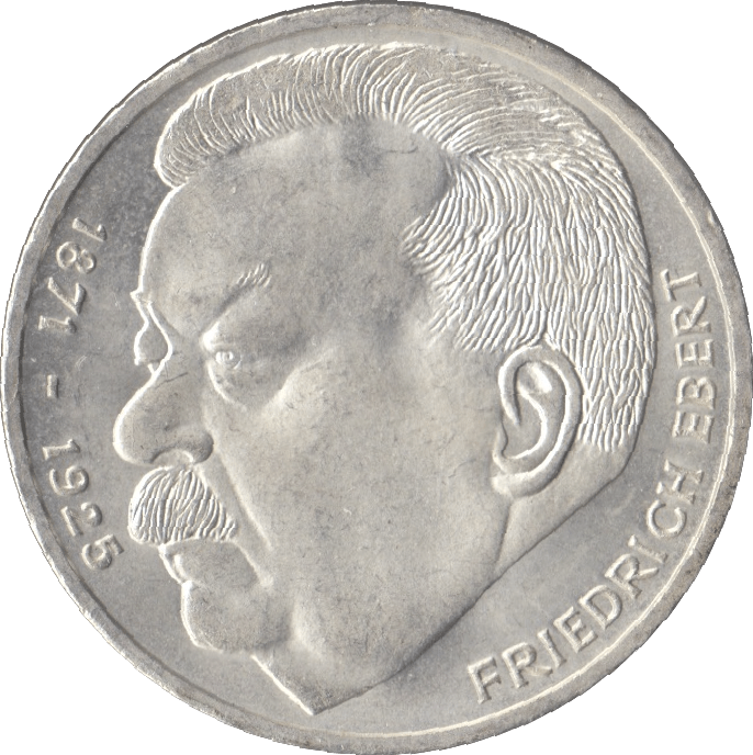 1975 FRIEDRICH ERBERT GERMANY SILVER 5 MARKS - SILVER WORLD COINS - Cambridgeshire Coins