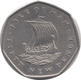 1975 ISLE OF MAN FIFTY PENCE - WORLD COINS - Cambridgeshire Coins