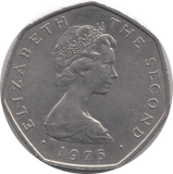 1975 ISLE OF MAN FIFTY PENCE - WORLD COINS - Cambridgeshire Coins