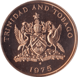 1975 ONE CENT TRINIDAD AND TOBAGO PROOF - WORLD COINS - Cambridgeshire Coins