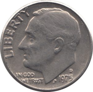 1975 ONE DIME USA - SILVER WORLD COINS - Cambridgeshire Coins