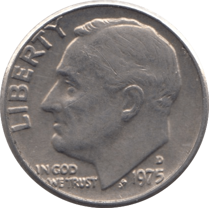 1975 ONE DIME USA - SILVER WORLD COINS - Cambridgeshire Coins