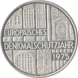 1975 PROTECTION OF HISTORIC MONUMENTS GERMANY SILVER 5 MARKS - SILVER WORLD COINS - Cambridgeshire Coins
