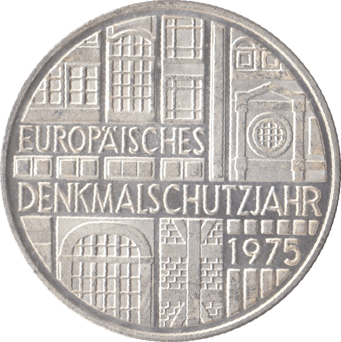 1975 PROTECTION OF HISTORIC MONUMENTS GERMANY SILVER 5 MARKS - SILVER WORLD COINS - Cambridgeshire Coins