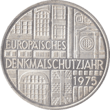 1975 PROTECTION OF HISTORIC MONUMENTS GERMANY SILVER 5 MARKS - SILVER WORLD COINS - Cambridgeshire Coins