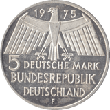 1975 PROTECTION OF HISTORIC MONUMENTS GERMANY SILVER 5 MARKS - SILVER WORLD COINS - Cambridgeshire Coins