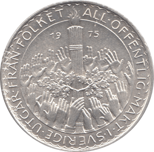 1975 SILVER 50 KRONA SWEDISH COIN - SILVER WORLD COINS - Cambridgeshire Coins