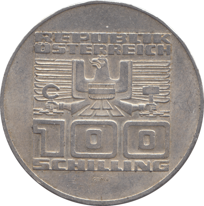 1975 SILVER AUSTRIA 100 SCHILLING 3 - SILVER WORLD COINS - Cambridgeshire Coins