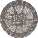 1975 SILVER PROOF 100 SCHILLING AUSTRIA - SILVER WORLD COINS - Cambridgeshire Coins
