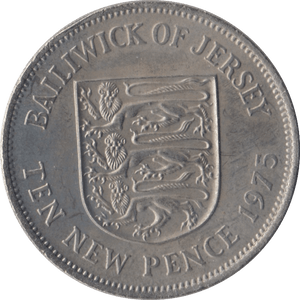 1975 TEN PENCE JERSEY ( UNC ) - WORLD COINS - Cambridgeshire Coins
