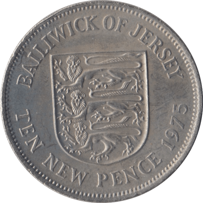 1975 TEN PENCE JERSEY ( UNC ) - WORLD COINS - Cambridgeshire Coins