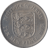 1975 TEN PENCE JERSEY ( UNC ) - WORLD COINS - Cambridgeshire Coins