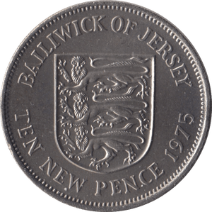 1975 TEN PENCE JERSEY ( UNC ) - WORLD COINS - Cambridgeshire Coins