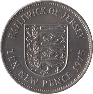 1975 TEN PENCE JERSEY ( UNC ) - WORLD COINS - Cambridgeshire Coins