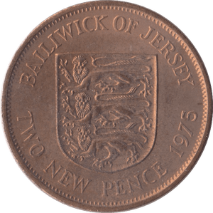 1975 TWO PENCE JERSEY ( UNC ) - WORLD COINS - Cambridgeshire Coins