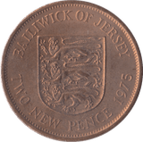 1975 TWO PENCE JERSEY ( UNC ) - WORLD COINS - Cambridgeshire Coins