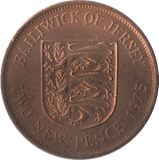 1975 TWO PENCE JERSEY ( UNC ) - WORLD COINS - Cambridgeshire Coins