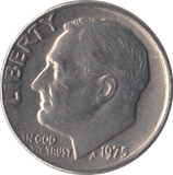 1975 USA ONE DIME - WORLD COINS - Cambridgeshire Coins