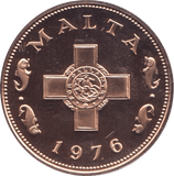1976 1 CENT MALTA (PROOF) - WORLD COINS - Cambridgeshire Coins