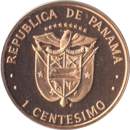 1976 1 CENTESIMO PANAMA PROOF - WORLD COINS - Cambridgeshire Coins