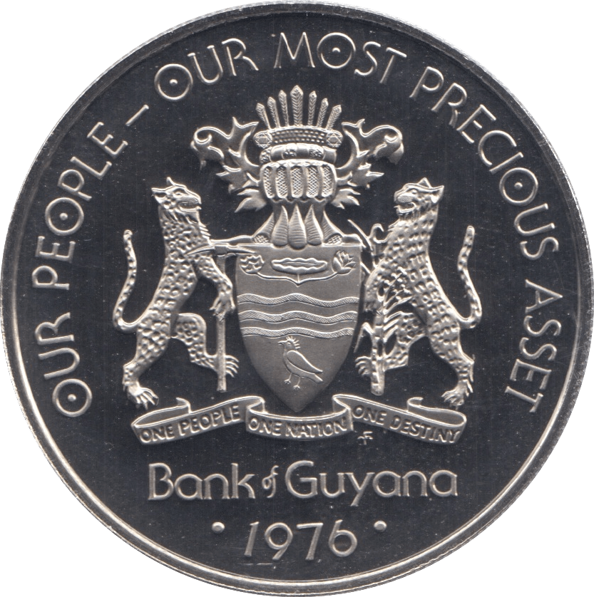 1976 1 DOLLAR GUYANA (PROOF) - WORLD COINS - Cambridgeshire Coins