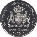 1976 1 DOLLAR GUYANA (PROOF) - WORLD COINS - Cambridgeshire Coins