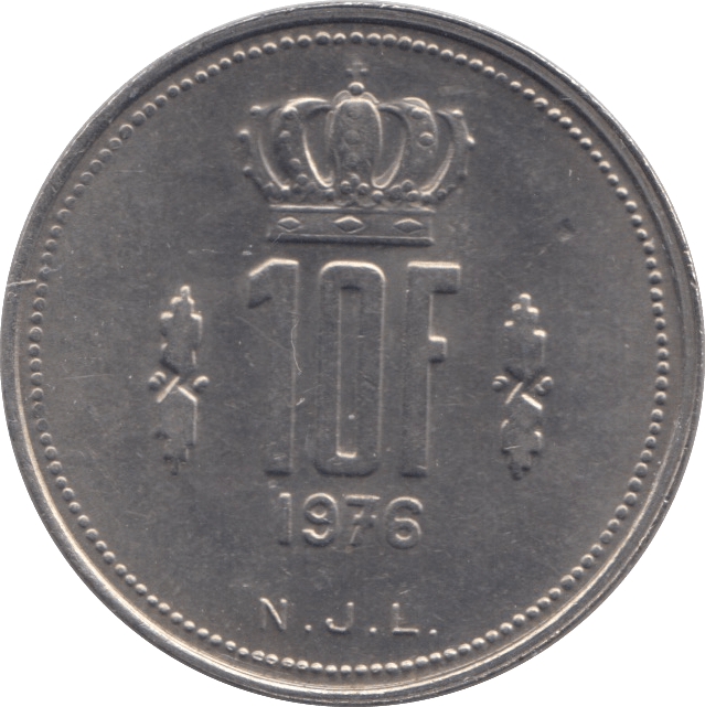 1976 10 FRANCS LUXEMBOURG - SILVER WORLD COINS - Cambridgeshire Coins