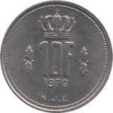 1976 10 FRANCS LUXEMBOURG - SILVER WORLD COINS - Cambridgeshire Coins