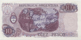 1976 10 PESO BANKNOTE ARGENTINA REF 545 - World Banknotes - Cambridgeshire Coins