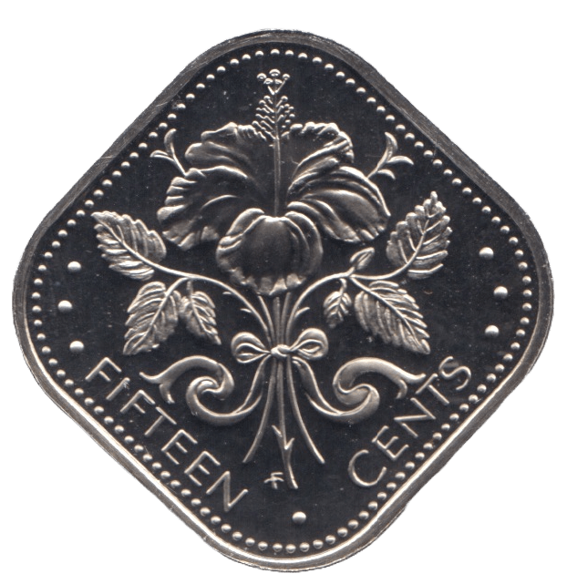1976 15 CENTS BAHAMAS ( PROOF ) - SILVER WORLD COINS - Cambridgeshire Coins