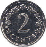 1976 2 CENT MALTA (PROOF) - WORLD COINS - Cambridgeshire Coins