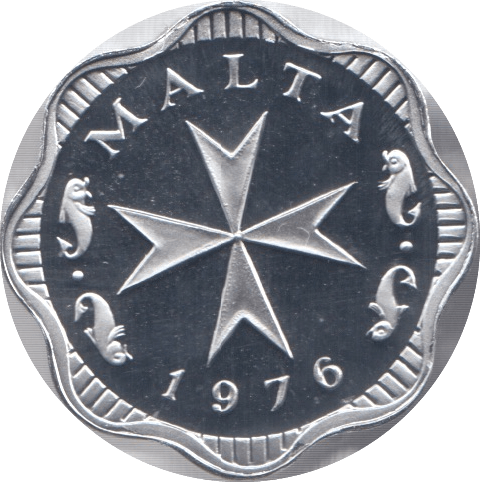 1976 2 MILS MALTA (PROOF) - WORLD COINS - Cambridgeshire Coins