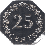 1976 25 CENT MALTA (PROOF) - WORLD COINS - Cambridgeshire Coins