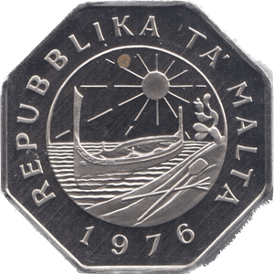 1976 25 CENT MALTA (PROOF) - WORLD COINS - Cambridgeshire Coins