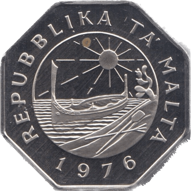 1976 25 CENT MALTA (PROOF) - WORLD COINS - Cambridgeshire Coins
