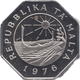 1976 25 CENT MALTA (PROOF) - WORLD COINS - Cambridgeshire Coins