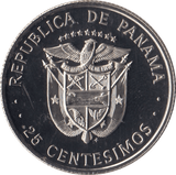 1976 25 CENTESIMOS PANAMA PROOF - WORLD COINS - Cambridgeshire Coins