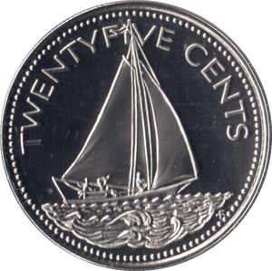 1976 25 CENTS BAHAMAS ( PROOF ) - SILVER WORLD COINS - Cambridgeshire Coins