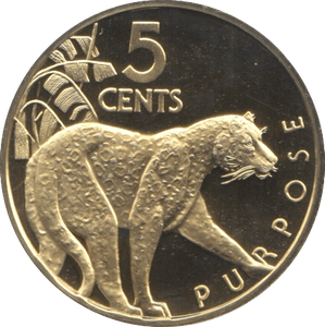 1976 5 CENT GUYANA (PROOF) - WORLD COINS - Cambridgeshire Coins