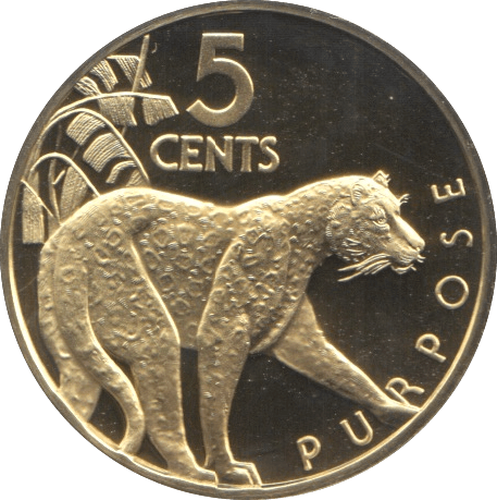 1976 5 CENT GUYANA (PROOF) - WORLD COINS - Cambridgeshire Coins