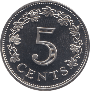 1976 5 CENTS MALTA (PROOF) - WORLD COINS - Cambridgeshire Coins