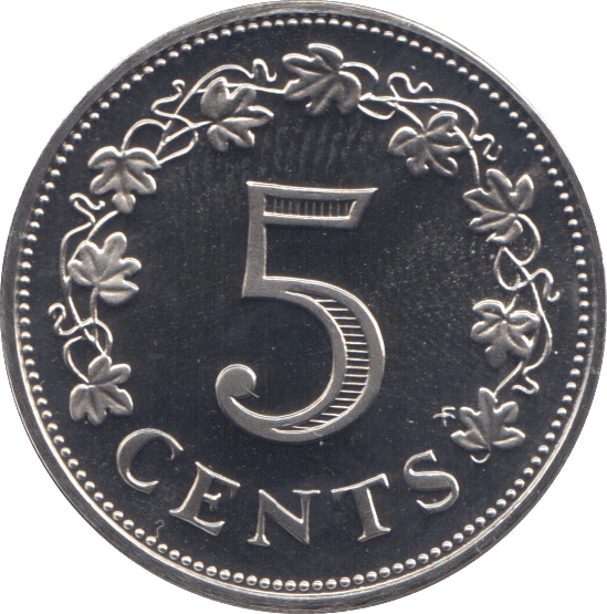 1976 5 CENTS MALTA (PROOF) - WORLD COINS - Cambridgeshire Coins