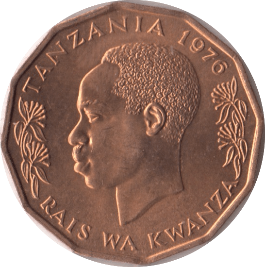 1976 5 SENTI TANZANIA - WORLD COINS - Cambridgeshire Coins