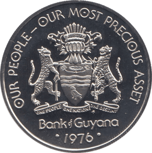 1976 50 CENT GUYANA (PROOF) - WORLD COINS - Cambridgeshire Coins