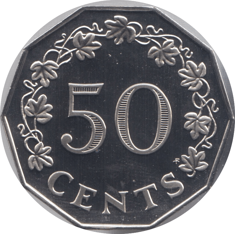 1976 50 CENT MALTA (PROOF) - WORLD COINS - Cambridgeshire Coins