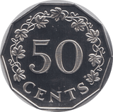 1976 50 CENT MALTA (PROOF) - WORLD COINS - Cambridgeshire Coins