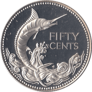 1976 50 CENTS BAHAMAS ( SILVER PROOF ) - SILVER WORLD COINS - Cambridgeshire Coins