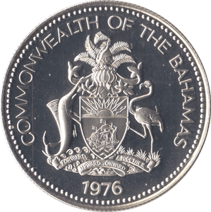 1976 50 CENTS BAHAMAS ( SILVER PROOF ) - SILVER WORLD COINS - Cambridgeshire Coins